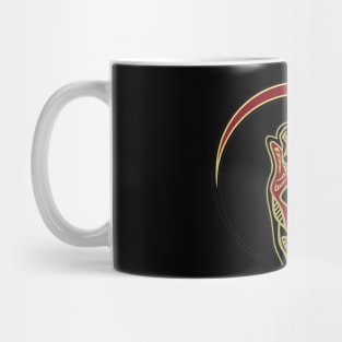 Wolf Totem In Scarlet and Gold Mug